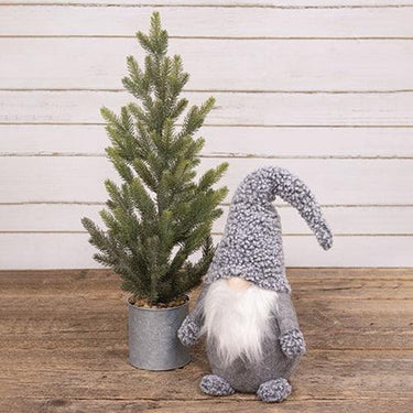 Glittered Pine Tree with Galvanized Metal Base - The Fox Decor